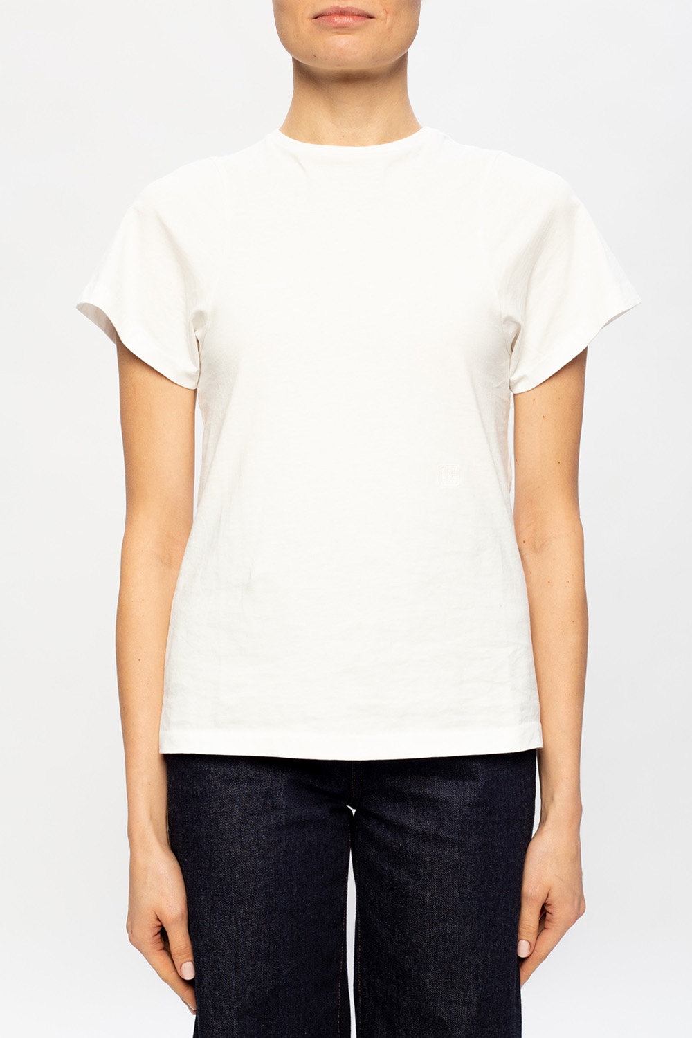 Tシャツ・カットソー TOTEME Woman T-Shirt White 252WRT0504YA0187 047 TOTEME(トーテム)】 Compact cotton top｜PARIGOT ONLINE
